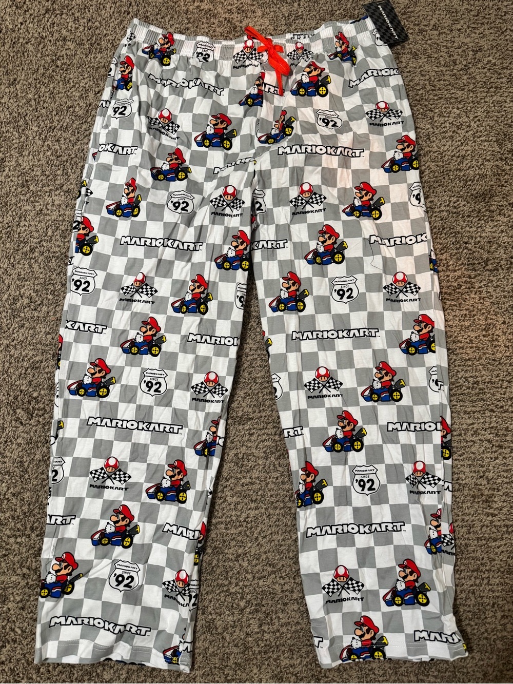 Mario Kart “Since 92” Adult Pajamas Pants Sleepwear Size XL